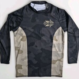 Danzig MMA Rash Guard Mens Large Camo Compression Shirt BJJ Gym Long Sleeve